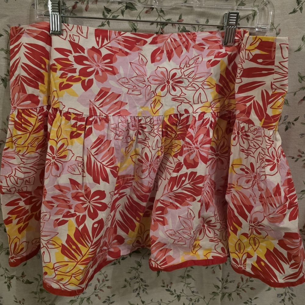 Toto Red and Yellow Floral Skirt XXL